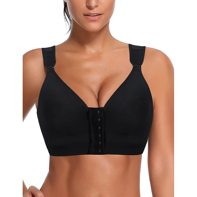 Verkaufs-burvogue Bhs Frauen Nahtlose Padded Push Up Post-Chirurgie Bh Verschluss Vorne Büstenhalter Weste Unterwäsche Sammeln Einstellbare Sport Bh