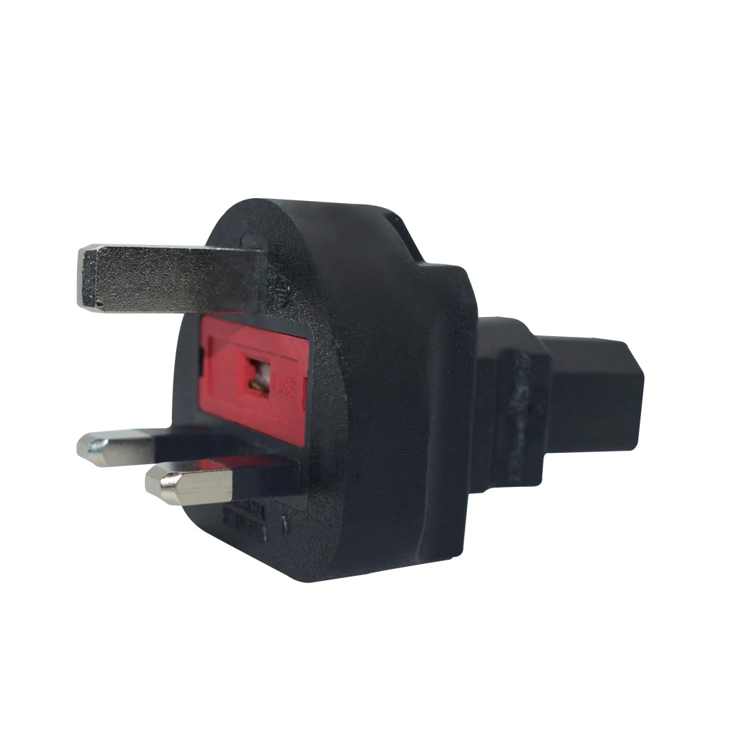 UK TO IEC320 C13 Power Conversion Plug,UK 3 prong Converter,IEC320 C13 3 hole to UK 3 pin AC power adapter