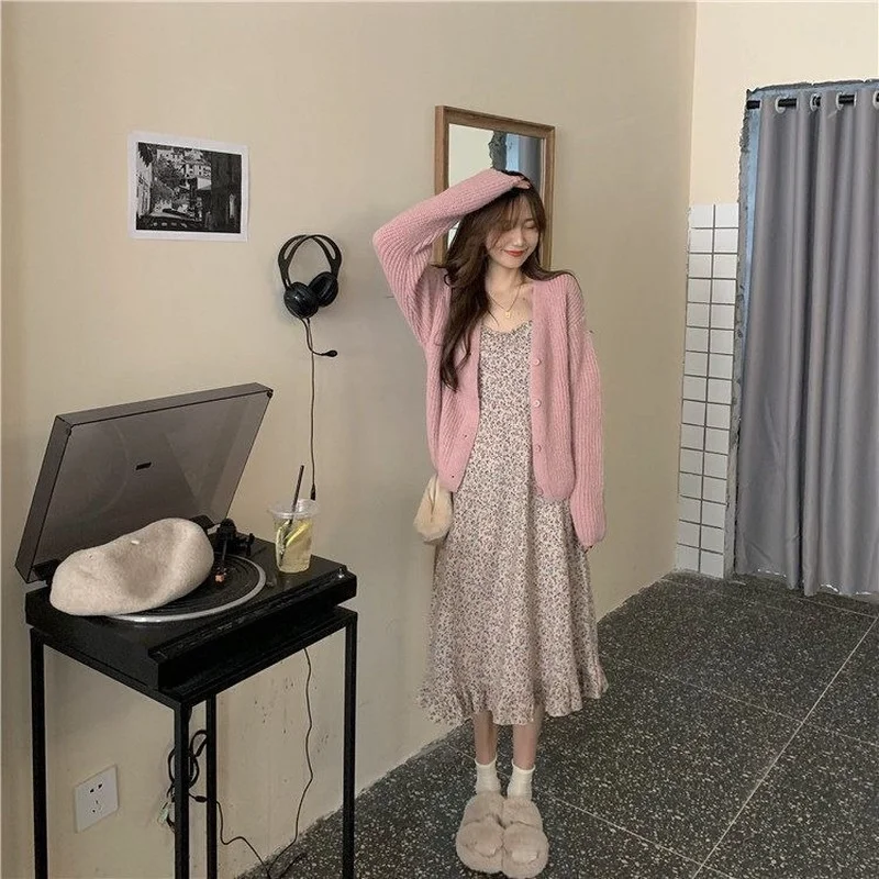 Abito da donna vintage casual vestito estivo femminile estivo Boho sexy floreale albero commestibile fungo sottile tutto-fiammifero alla moda stile coreano a-line