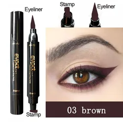 7 Colorful Hot Liquid Eyeliner Stamp Pencils Double-Headed Thin Wing Seal Waterproof Makeup Eye Liner Blue Black Brown TSLM1