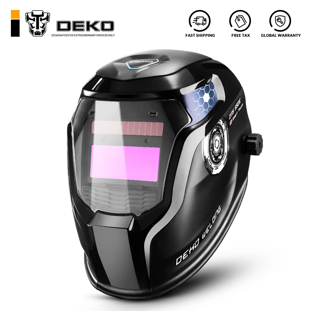 DEKO Skull Solar Auto Darkening Electric Welding Mask/Welder/Helmet Cap Adjustable Welding Lens Eyes Mask for Welding Machine