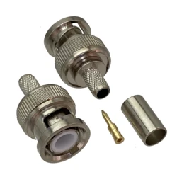 1Pcs Connector BNC Male Plug Crimp RG58 RG142 LMR195 RG400 Cable RF Coaxial Wire Terminal