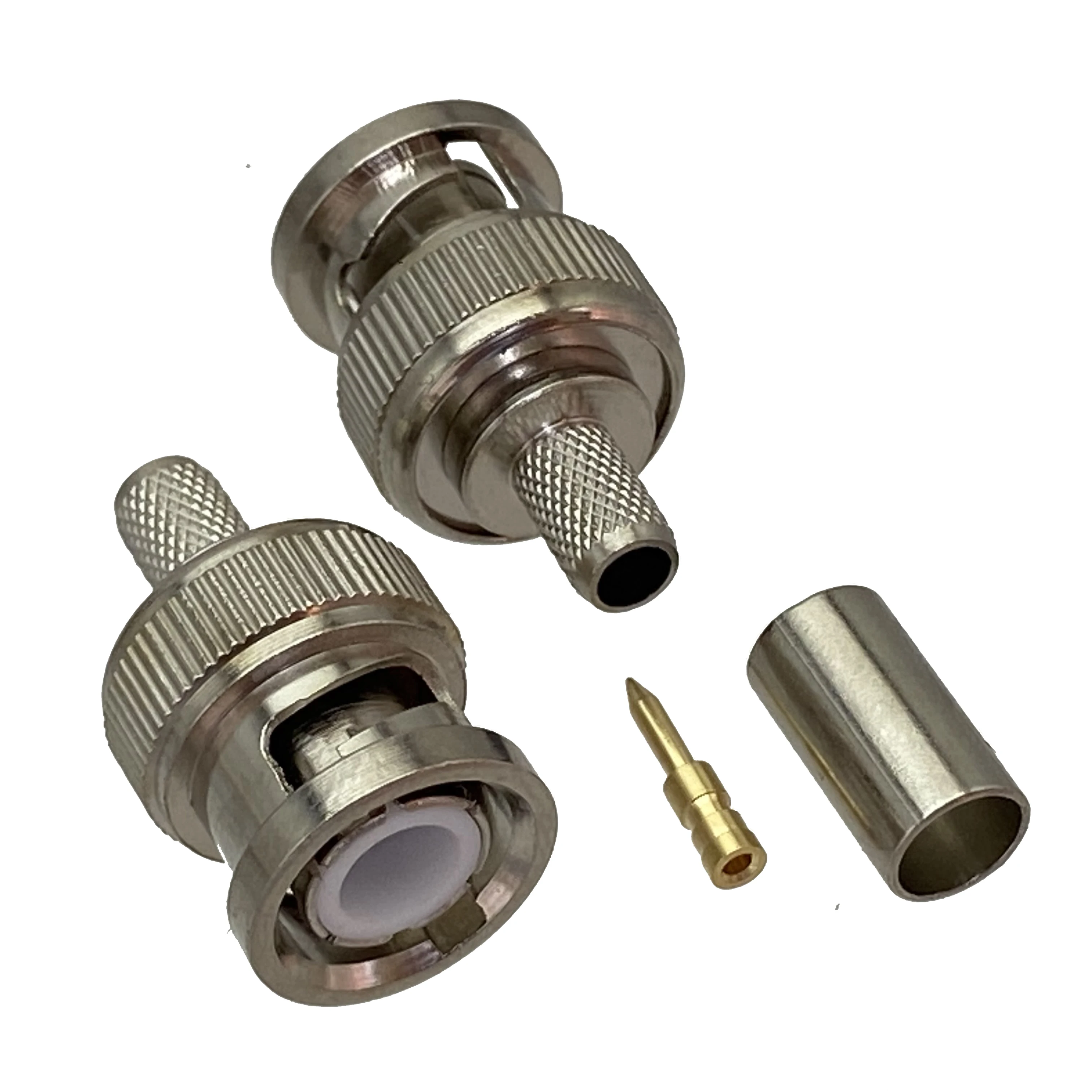 10 sztuk złącze BNC wtyk męski zaciskany RG58 RG142 LMR195 RG400 prosty M