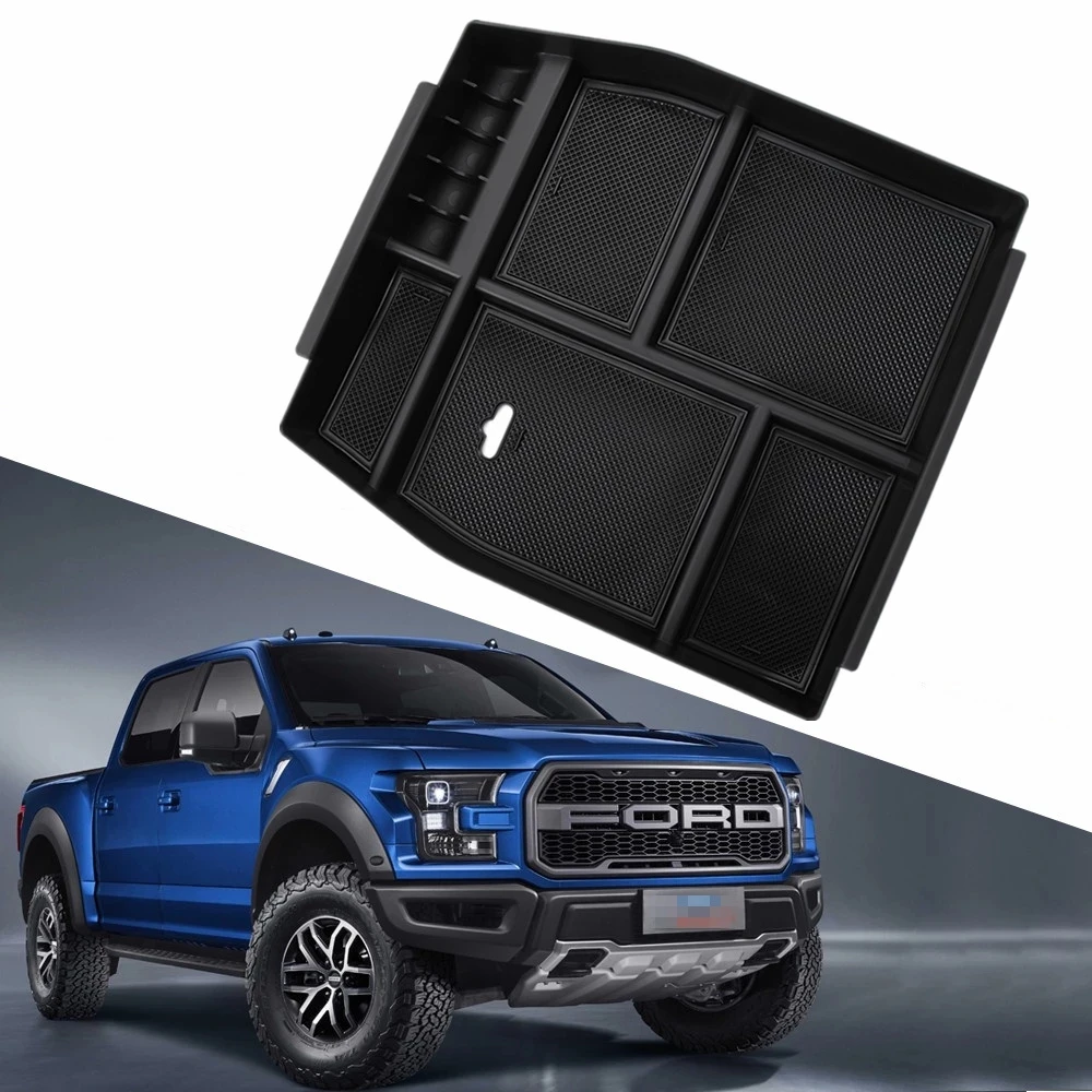 Bandeja de almacenamiento para consola central de Ford Raptor, organizador Compatible con Ford F150 para Ford f15-19, 1 unidad