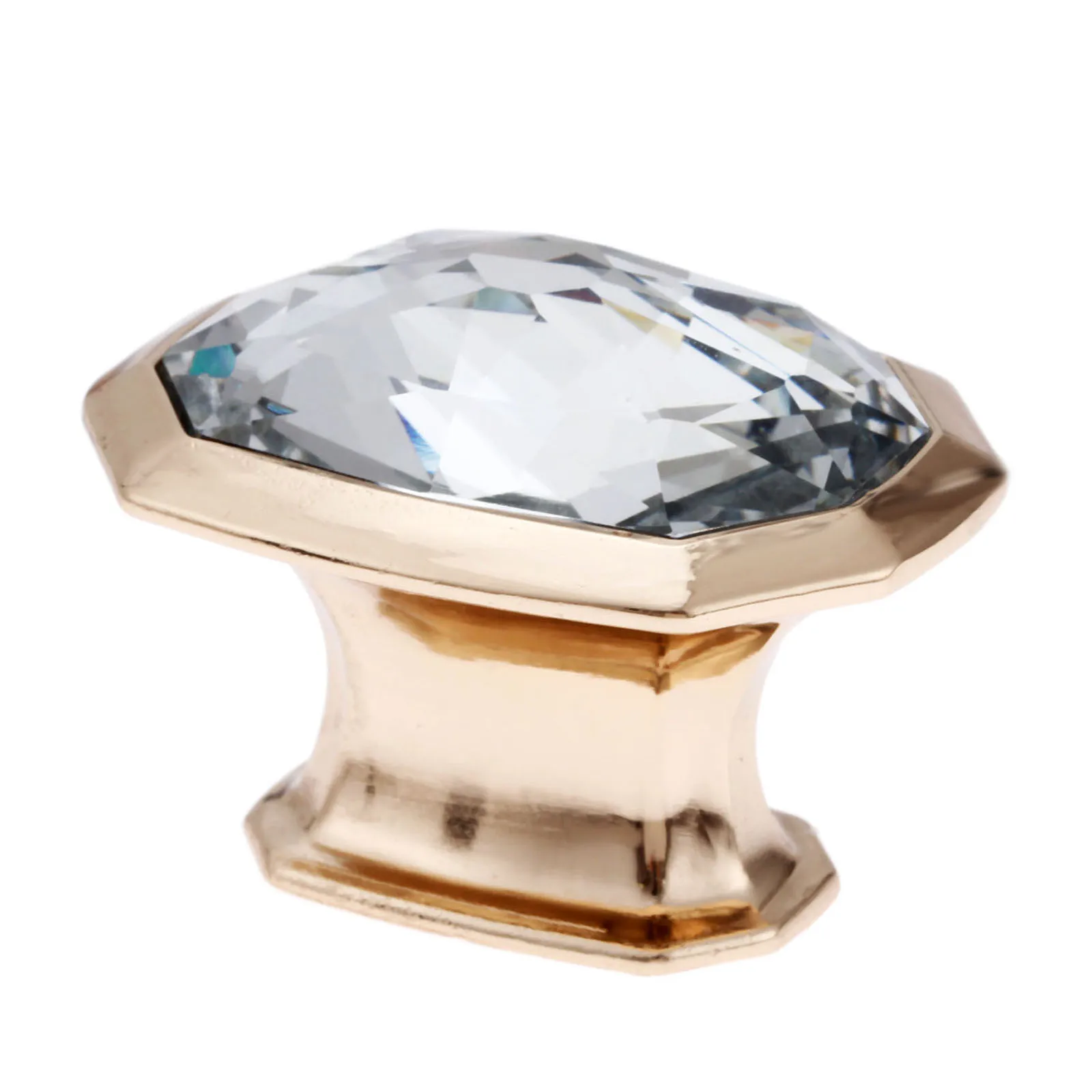 1Pc Diamond Shape Crystal Glass Knob Door Drawer Cupboard Pull Kitchen Cabinet Wardrobe Handles Furniture Hardware 51x39x37mm