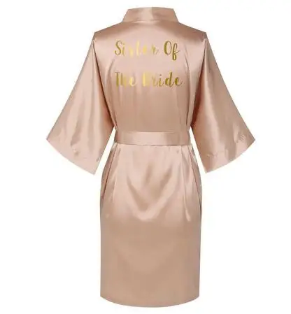 2019 Summer Women Silk Satin Robes Letter Wedding Bath Robe Bridesmaid Maid of Honor Bride Dressing Gown Clothes Skirt 01