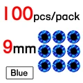 100 Piezas de 9mm Azul
