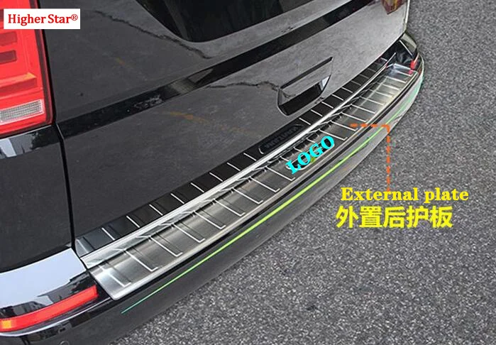 Stainless steel car trunk Rear bumper protective panel guard plate,decorative bar for Volkswagen T5/T6 2016-2020