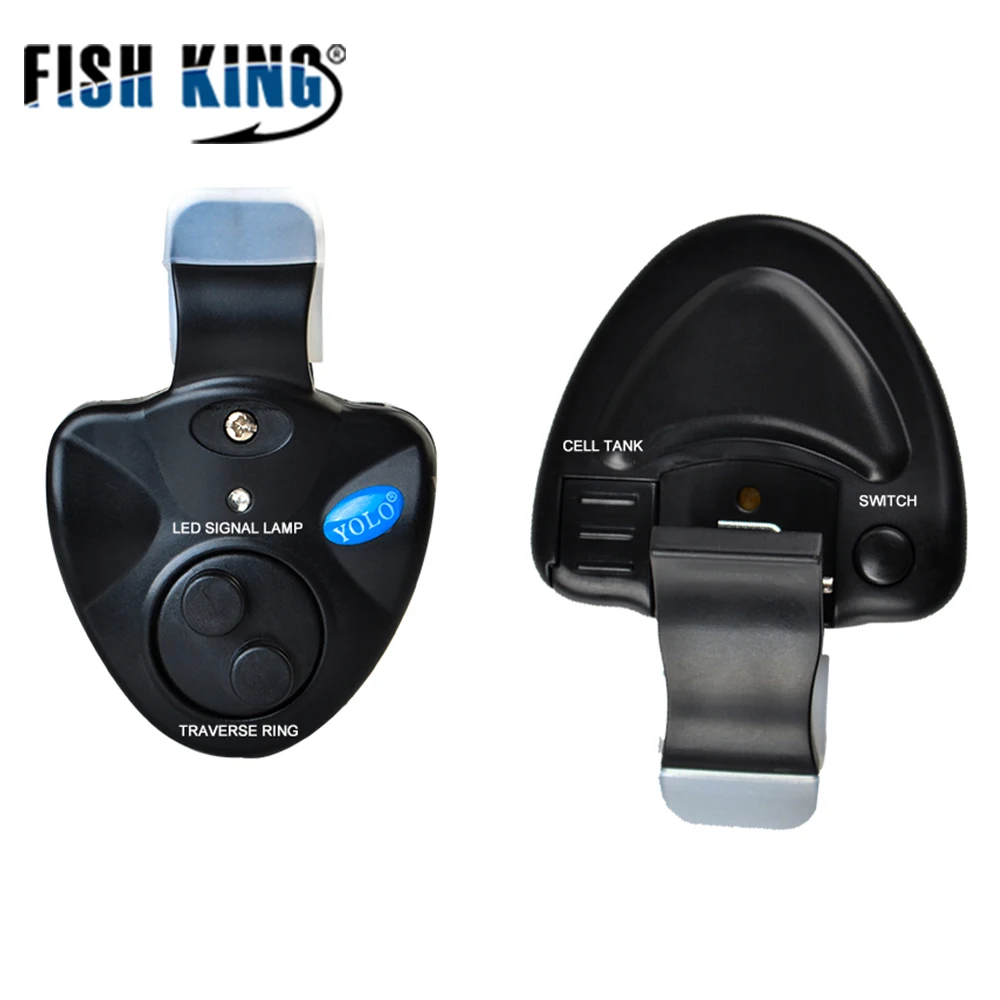 FISH KING Buzzer Carp Fishing Bite Alarm Without LR44 Battery Europe Feeder LED Light Automatic Electric Fishing Tackle