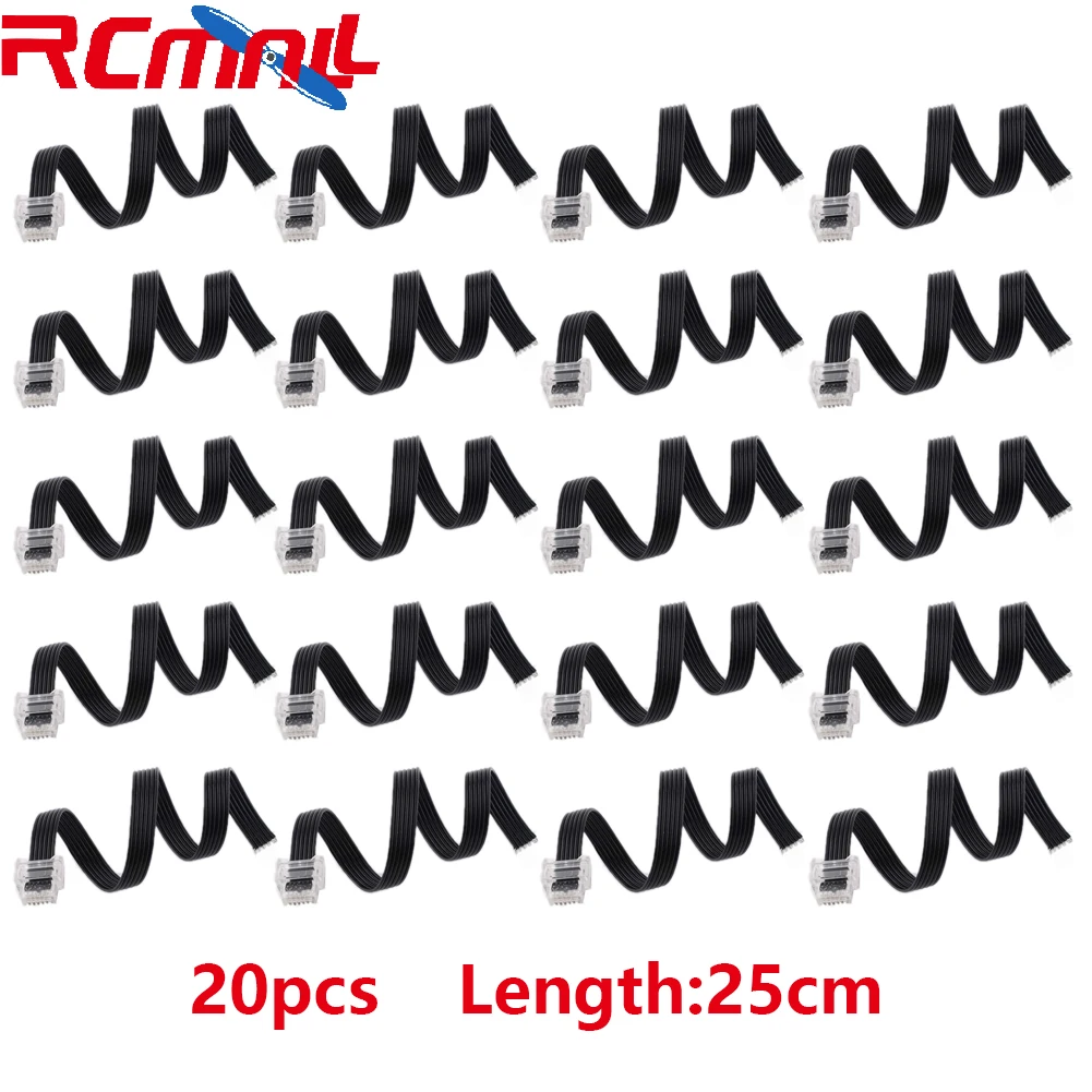 

RCmall 20Pcs Power Functions Parts 25cm Crystal Connector Cable Building Blocks Compatible with Legoeds Wedo2.0