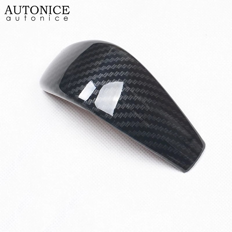 Fit for Mazda BT-50 BT50 2012 2013 2014 2015 2016 2017 2018 2019 2020 AT Carbon Fiber Color Gear Shift Knob Decorator Cover