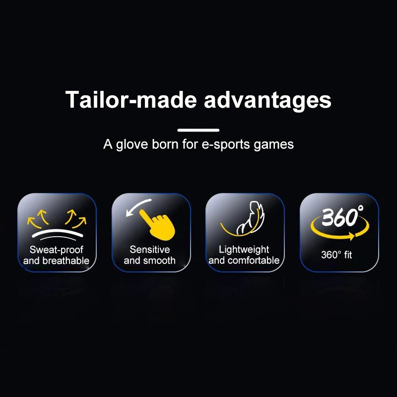 2pcs Hand Cover Game Controller For PUBG Sweat Proof Non-Scratch Sensitive Touch Screen Gaming Finger Thumb Sleeve Gloves New - Image 6