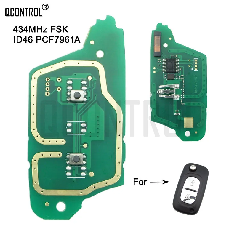 

QCONTROL Car Remote Control Key Circuit Electronic Board for Renault CLIO KANGOO TWINGO WIND