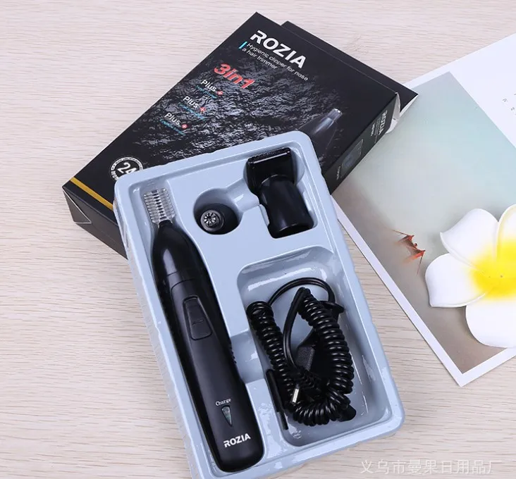 brand Rechargeable nose hair trimmer face ear trimer for men ear facial hair shaver waterproof trimmer free shipping