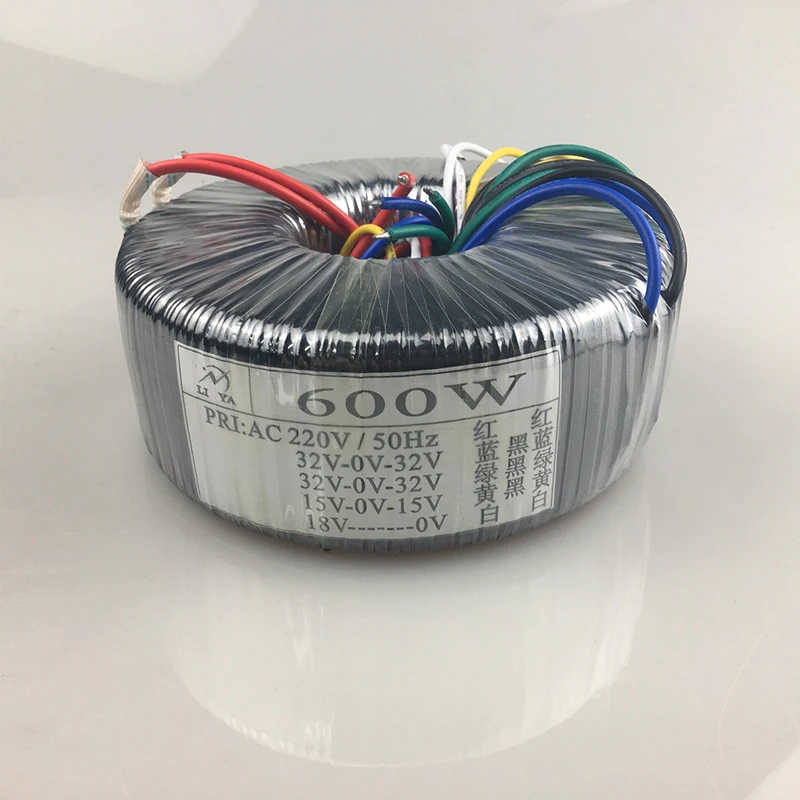 KYYSLB AC 220V 600WประเภทแหวนTransformer 220Vคู่ 32V/32V/15V 18V HIFIเครื่องขยายเสียงPower Supply Transformer