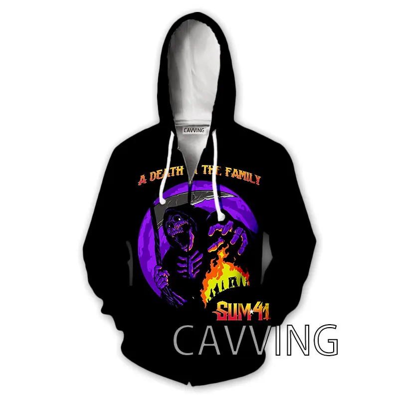 CAVVING 3D Print  SUM 41 Band  Zipper Hoodies Zip Up Hooded Sweatshirt Harajuku Hoodie Sweatshirts for Men/women