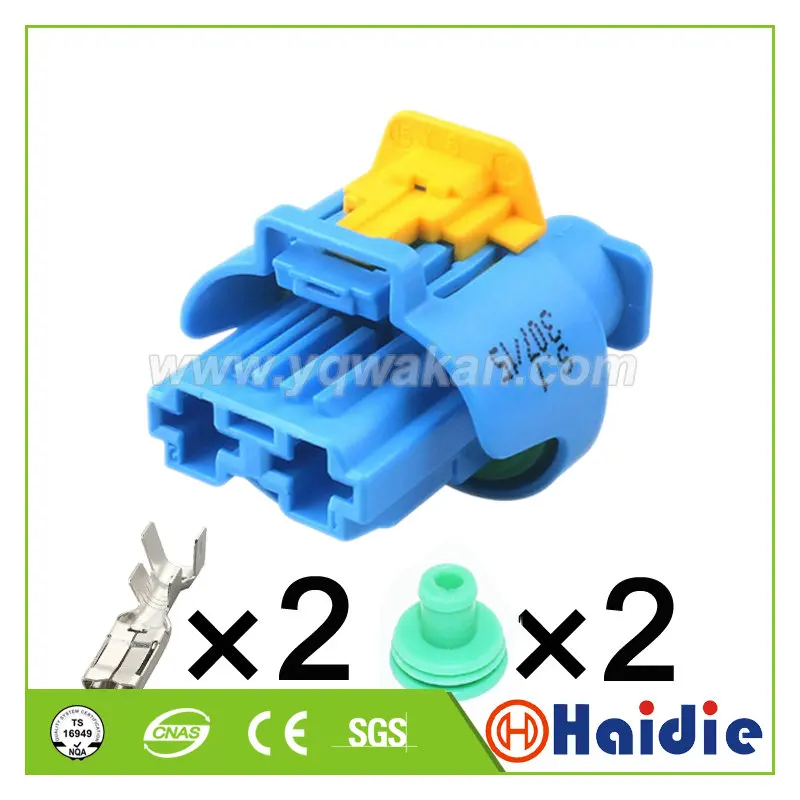 

2sets 2pin auto plastic housing plug waterproof cable connector 1544650-2