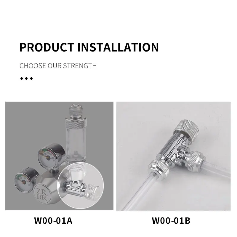 Aquarium needle valve regulator CO2 system carbon dioxide fine-tuning single-head double-headed needle valve fine-tuning switch