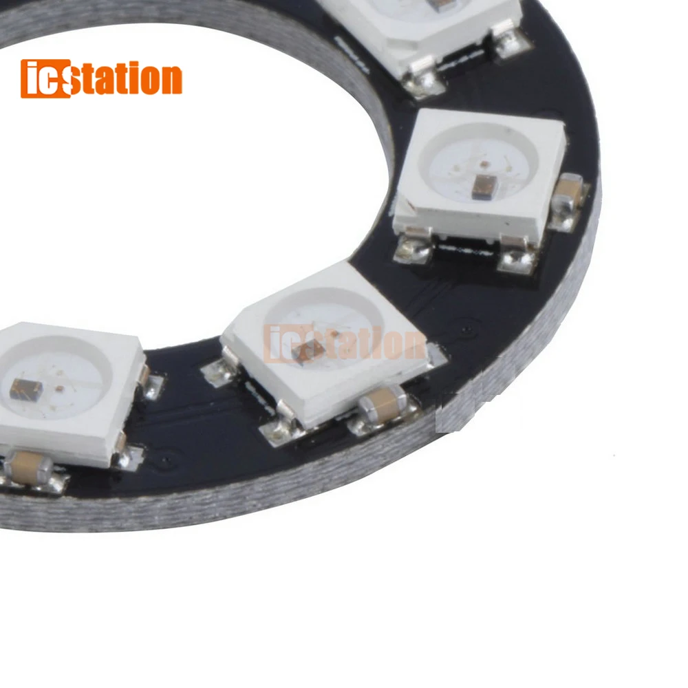 New Arrival WS2812 8-Bit 5050 RGB LED Lamp Panel Round Ring LED Driver Development Board