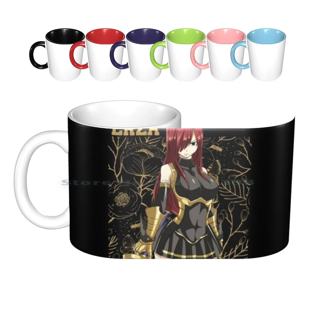 Erza Scarlett Ceramic Mugs Coffee Cups Milk Tea Mug Akame Ga Kill Akame Ga Kill Akame Ga Kill Anime Anime Funny Akame Akame