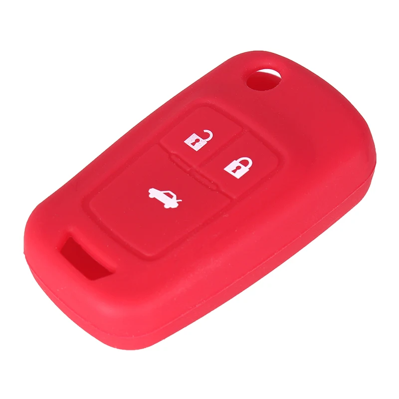 KEYYOU Silicone Key Shell 3 Buttons For Chevrolet Cruze 2009-2014 Sedan Hatchback Accessories Fob Remote Car Key Cover Case