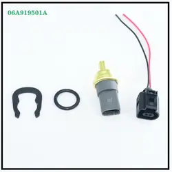 New Engine Coolant Temperature Sensor Connector with Clip & O-Ring for Audi VW Skoda Seat 06A919501A / 95510612500 / 95510612501