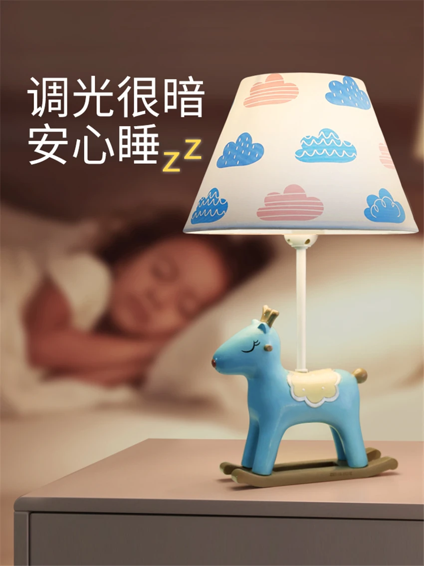 

Cartoon Pink Deer Table Lamps Children's Room Girl Princess Living Room Bedroom Bedside Lamps Study Desk Lights Deco Lighting