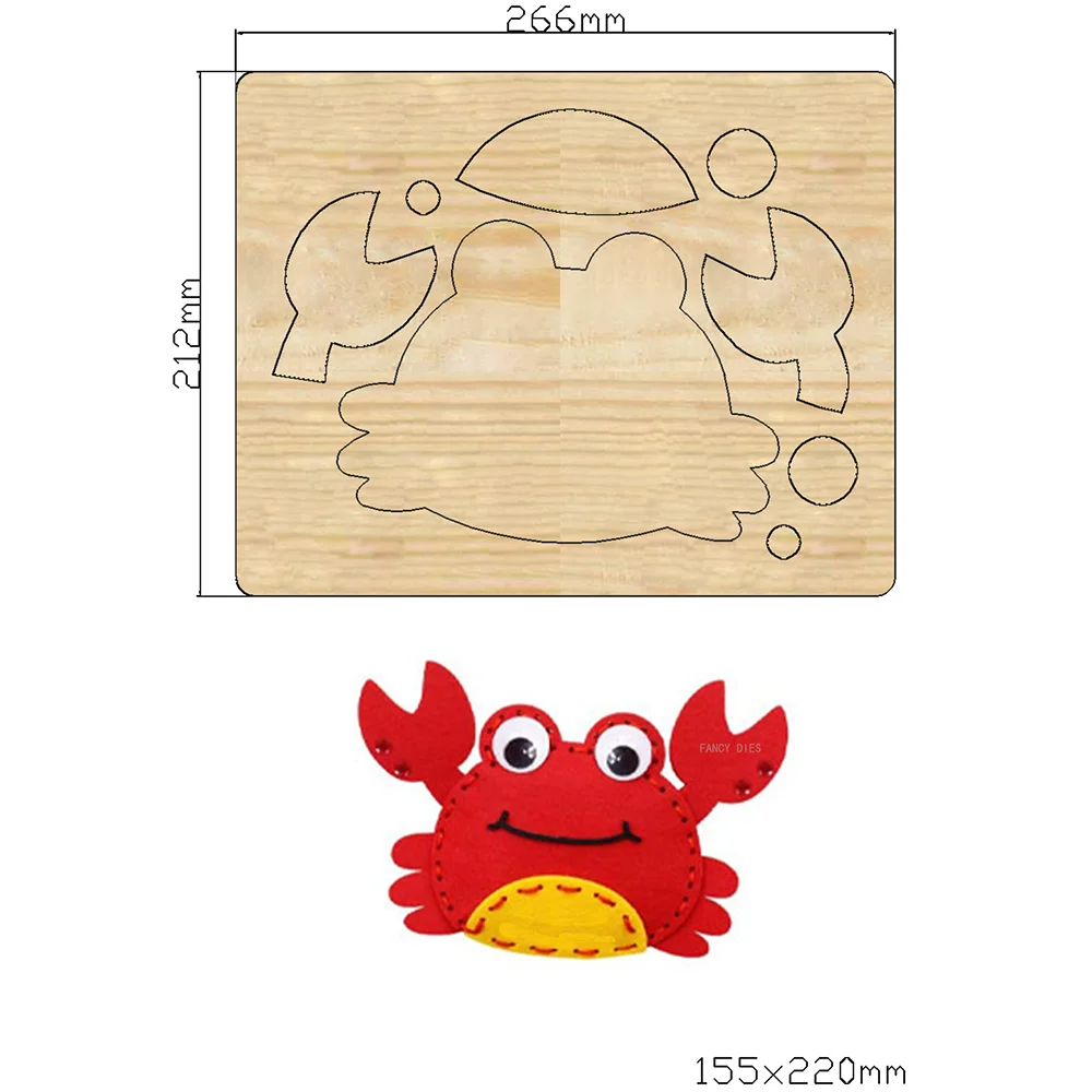 2021 New Crab Wooden Cutting Dies  Underwater World DIY Scrapbooking Decoration Cutter Mold