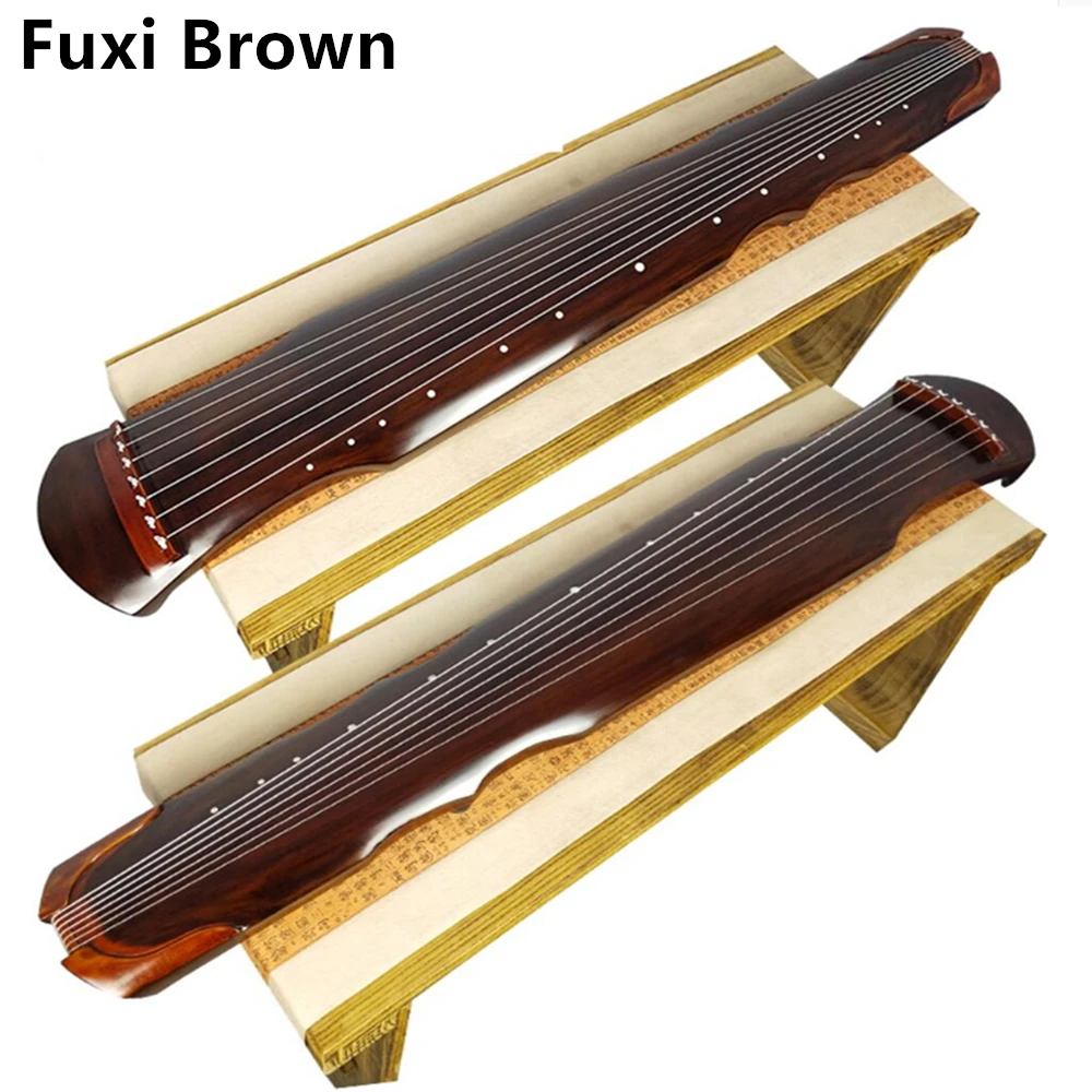 

SevenAngel Chinese Fuxi Guqin 7 strings Ancient Zither Brown Color For Beginner Practice Guqin 100% Handmade musical Instrument