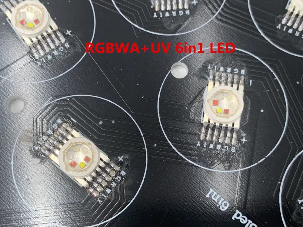 4 Stück Kabellose LED-Par-Scheinwerfer RGBWA UV 6in1 12x12W DMX Wandfluter Bühnenlicht Professionell für Party KTV Disco DJ – Detail 11