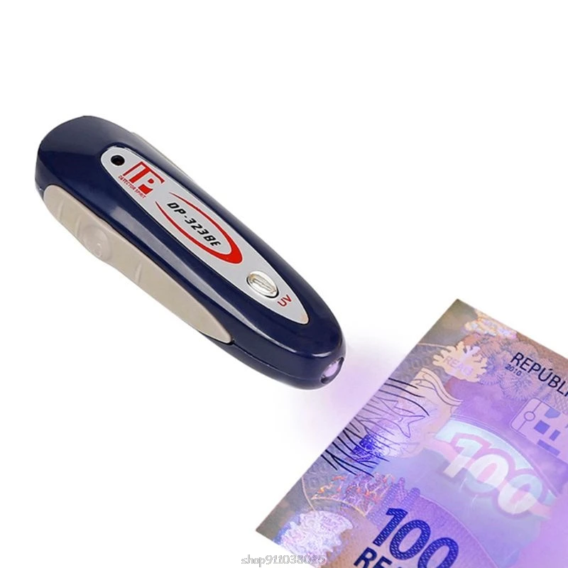 2 in 1 Portable Mini Money Detector Cash Currency Banknote Checker Tester with & UV Light for USD D11 20