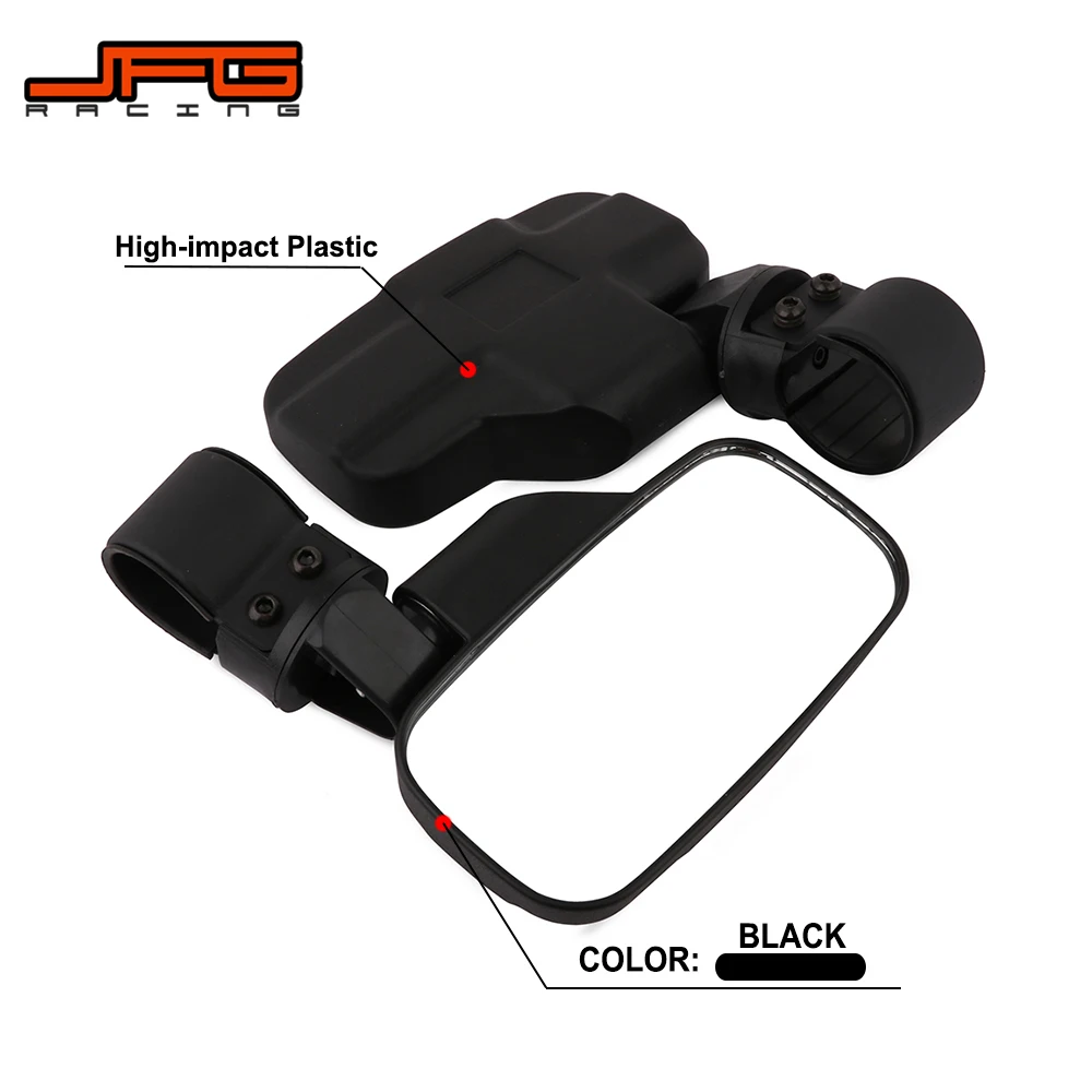 

Motorcycle 1.75" or 2" Rearview Mirrors Rear View Mirror Clamp Set For Polaris Rangers RZR YAMAHA John Deere Gator XUV HPX RSX