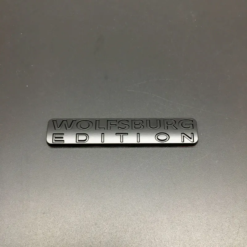 ثلاثية الأبعاد المعادن WOLFSBURG طبعة سيارة الجانب الحاجز الخلفي الجذع شعار شارة ملصق مائي ل طوارق سانتانا SUV باسات جيتا TDI جولف #5