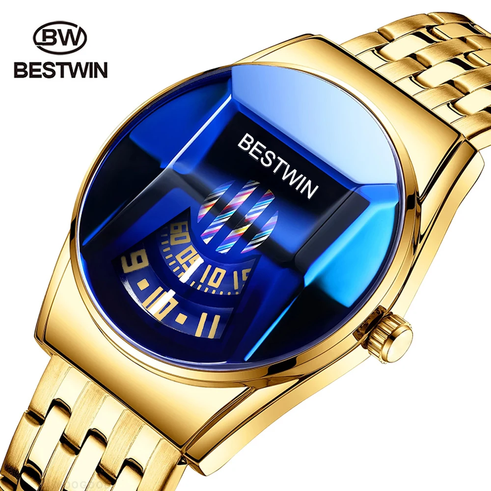 BESTWIN – montre à Quartz de Sport pour hommes, nouvelle collection, marque de luxe, en Silicone, étanche