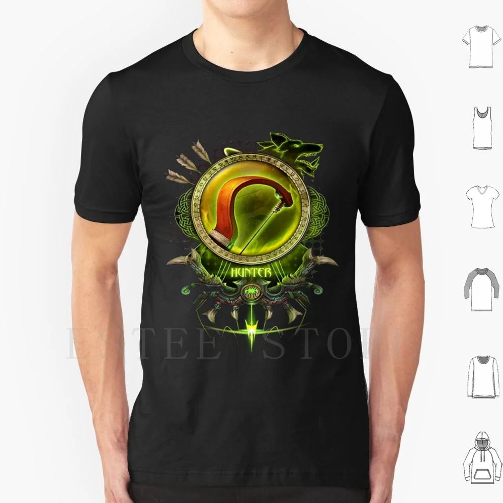 Футболка «Охотник», мужская хлопковая футболка 6xl Hunter Gamer Game Fighter Battle War Win Lose Play Player One Brave Bow Arrow Quiver Men
