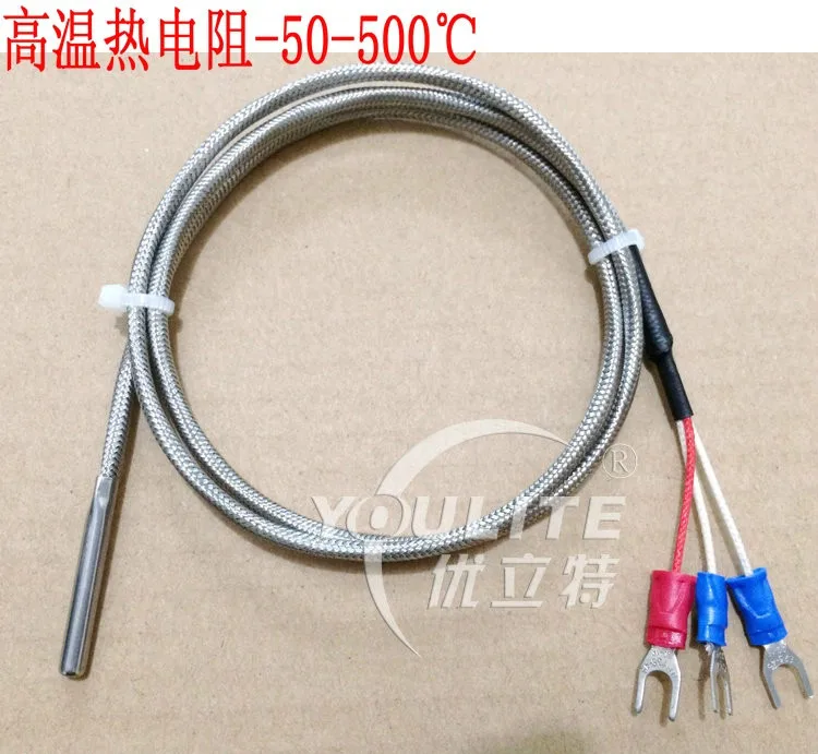 2 Pcs/5 Pcs Hoge Temperatuur PT100 Sonde Thermische Weerstand Thermokoppel Temperatuur Sensor 500 Graden