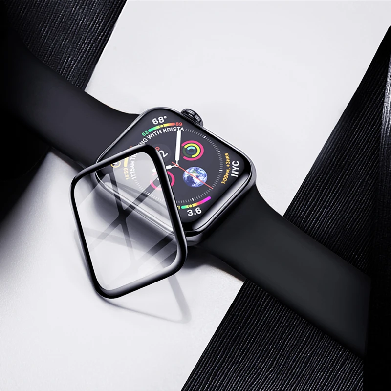 

Закаленное защитное стекло для apple watch 7/6/SE/5/4/3/2, 44 мм, 40 мм, 45 мм, 41 мм, 42 мм, 38 мм, полноэкранная Защитная пленка для iwatch