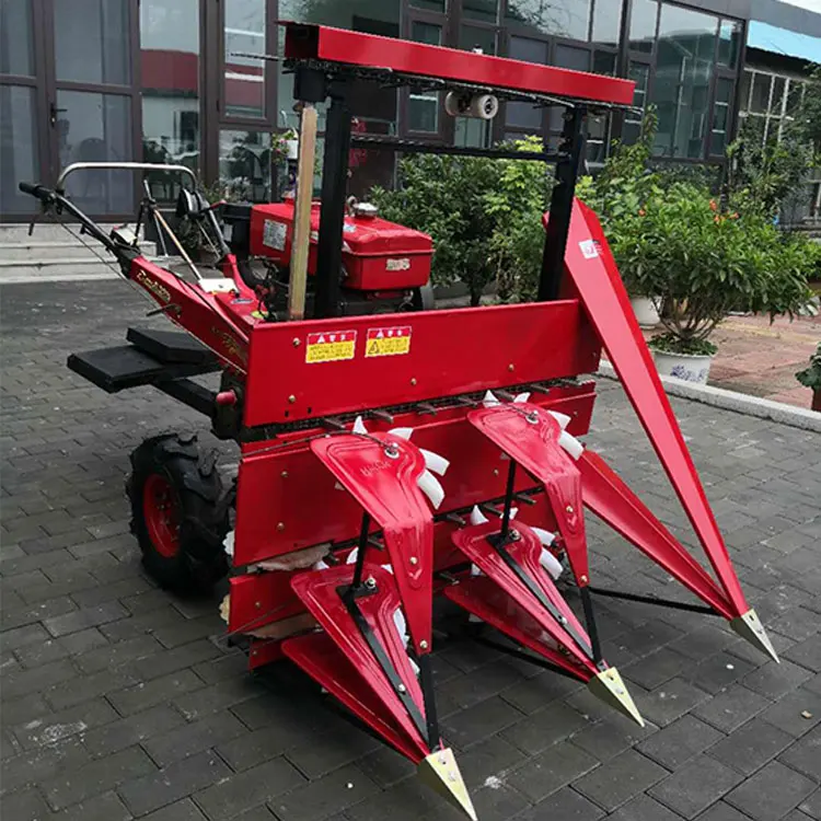 80cm width Corn stalk harvester 8hp diesel water-cooled walking tractor self-propelled rice wheat corn stalk windrower