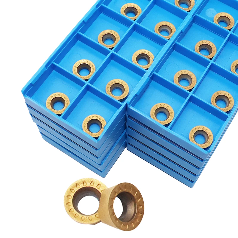 RPMT10T3MOE UE6020 50 قطعة كربيد إدراج RPMT طحن شفرة التصنيع باستخدام الحاسب الآلي الميكانيكية مخرطة المعادن تحول أداة القاطع آلة القطع