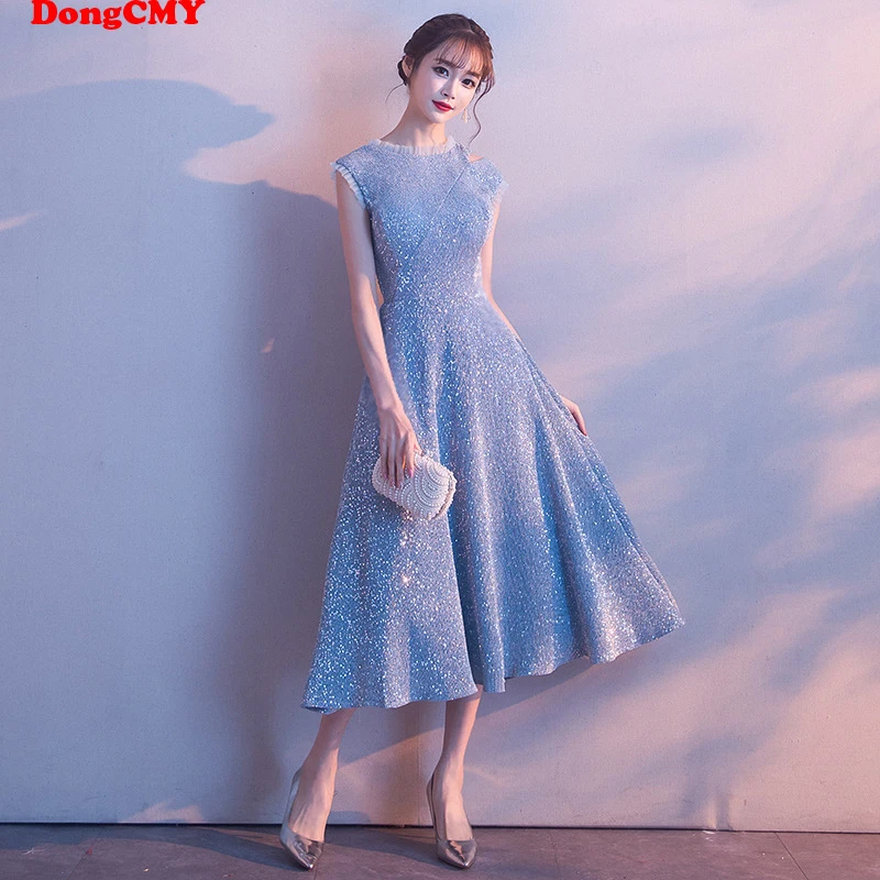 DongCMY Short Sequined Cocktail Dresses Party Elegant Robe de soiree Vestido Gown