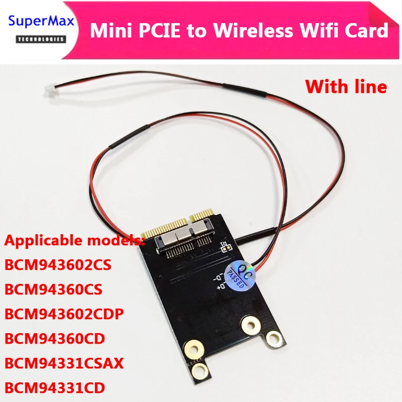 MINI tarjeta PCI-E A wifi inalámbrica, BCM94360CD tarjeta adaptadora de línea, BCM94331CSAX a mini pci-e para Pro/Air