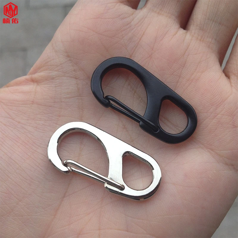 5PCS/10PCS Outdoor Carabiner Loop Hook Carrying Belt Mini Pendant Figure 8 Carabiner EDC Keychain Camping Survival Accessories