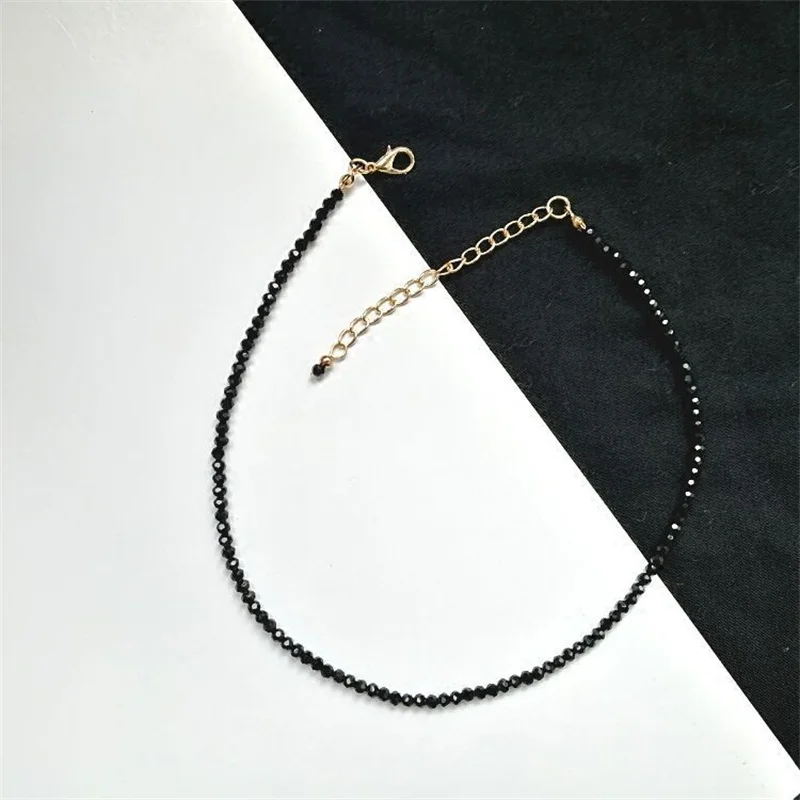 Modemarke, schlichte, schwarze Perlenkette, kurze Halskette, Damenschmuck, Damen-Choker, Bijoux Femme, Damen-Party-Halskette 2021 – Detail 4