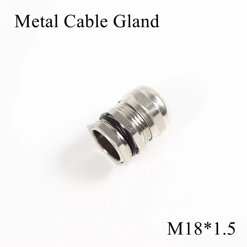 1piece/lot M18 Metal Cable Gland IP68 Waterproof Nickel Brass Connector Glands For 5-10mm Electric Wire M18*1.5 Copper Joint