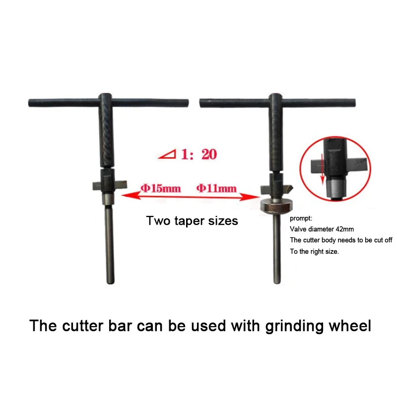 Valve reamer, valve boring cutter, adjustable reamer, valve repair tool, 19-piece set, applicable range 22 to 63mm