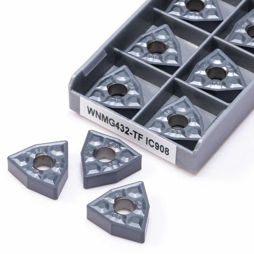 Wysokiej jakości WNMG080408 TF IC907/908 zewnętrzne narzędzia tokarskie płytka węglikowa WNMG 080408 IC907 IC908 tokarka narzędzie