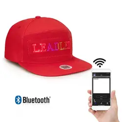 Bluetooth Led Hat Display Board Hip Hop Street Dance Party Parade Sunscreen Hiking Night Running Fishing Cap