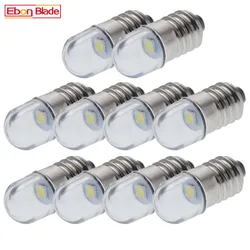 10 x caldo/bianco E10 LED torcia lampada 3v 6v 12v 24v DC lampadina 2835 1SMD sostituzione auto torcia bici bicicletta moto vite luce