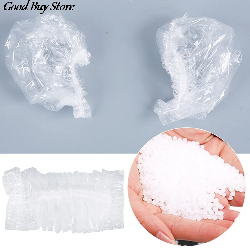 100PCS Hairdressing Earmuffs Salon Waterproof Clear Ear Cover Ear Protection Transparent Bath Shower Earmuff Cap Cleaning Tools