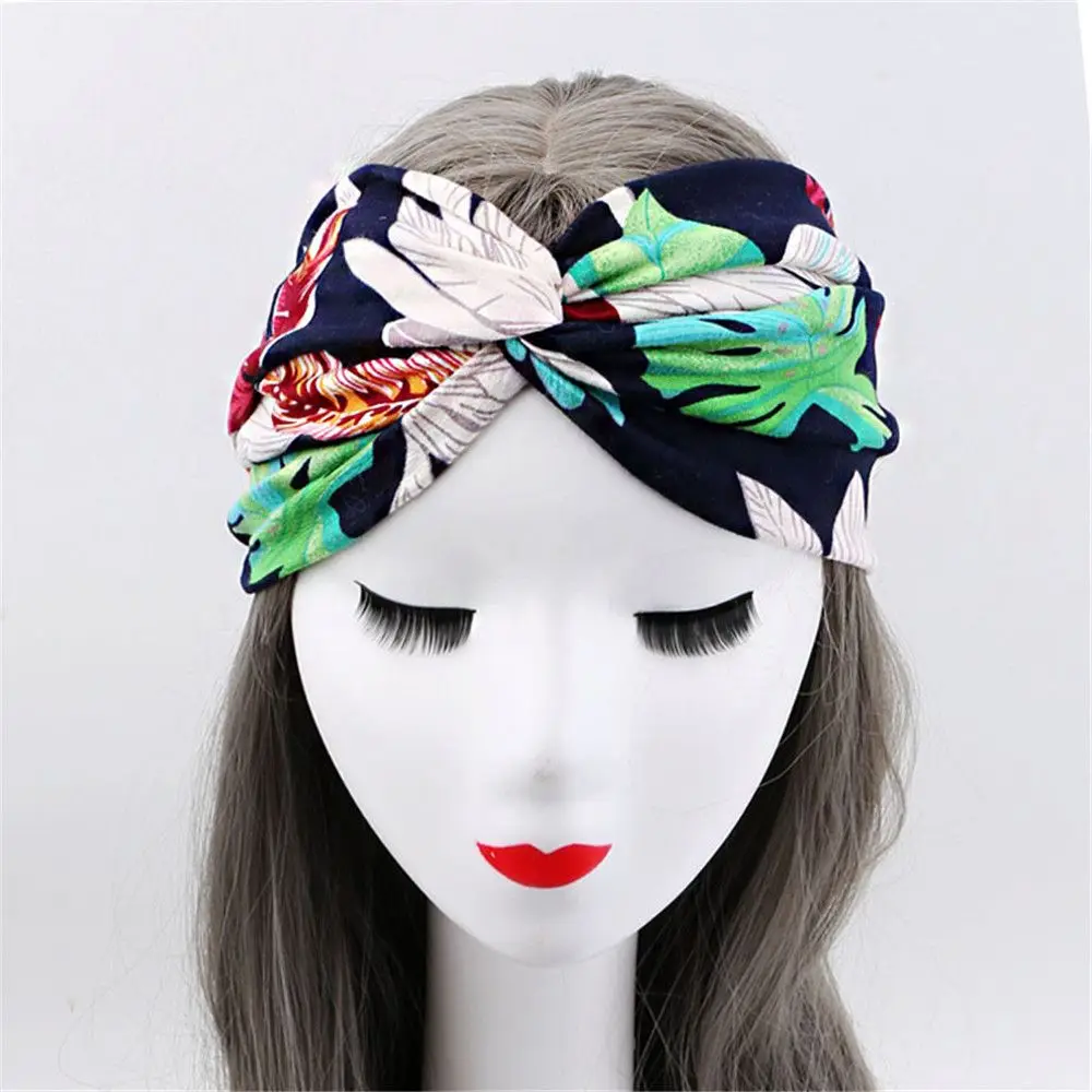 

Vintage Sports Turban Elastic Yoga Running Fitness Women Headbands Hair Bands Head Wrap Hair Accessories
